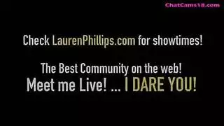 جنس شرجي صريح: لورين فيليبس والقضيب الأسود الكبير